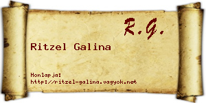 Ritzel Galina névjegykártya